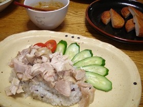 炊飯器deカオマンガイ(タイ風蒸し鶏飯)