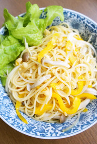 バリラ♪野菜たっぷり揚げ玉のせ和風パスタ