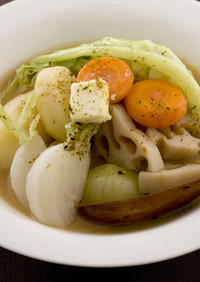 根菜のごろごろ味噌スープ