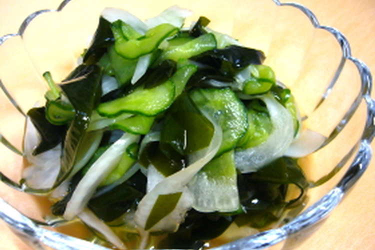 きゅうりとワカメと玉ねぎで酢 レシピ 作り方 By ムー君 クックパッド