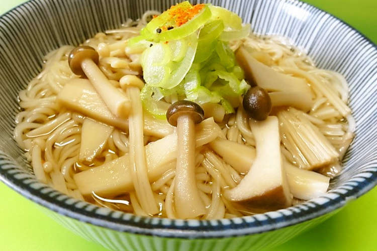 きのこの温かいそうめん レシピ 作り方 By Yamabuki1 クックパッド