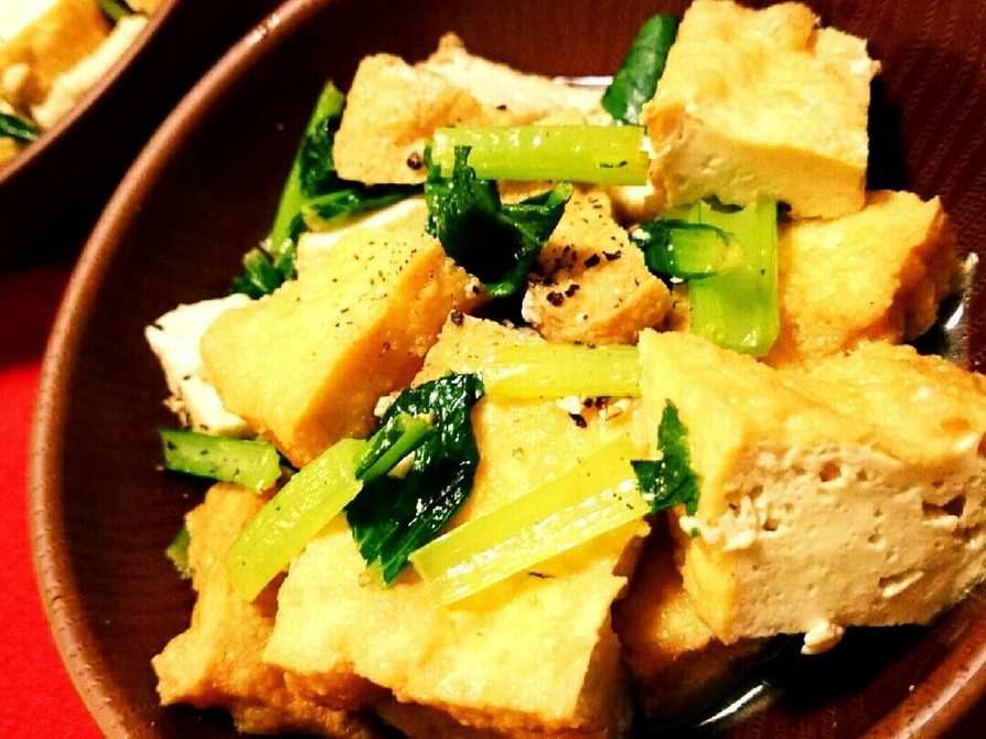 小松菜と厚揚げの中華炒めの画像