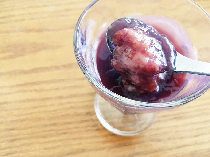 【砂糖ナシ】桃の赤ワイン煮ゼリーの画像