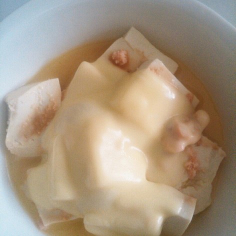 豆腐のたらこバター醤油ソース