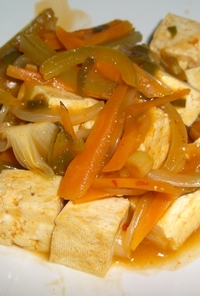 豆腐の中華スイートケチャップ煮