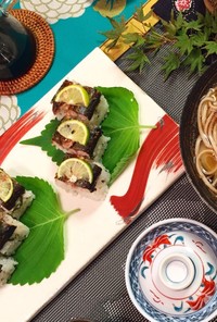 秋の味覚、焼き秋刀魚の超簡単棒寿司
