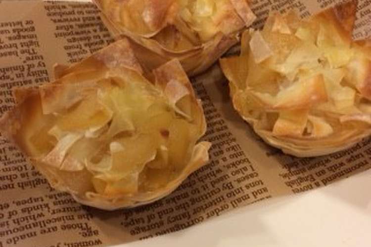 ワンタンの皮でタルト 風 林檎のタルト レシピ 作り方 By Min0614 クックパッド 簡単おいしいみんなのレシピが364万品