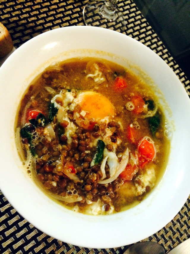 低カロリーのスロークッカーレンズ豆のスープのレシピ