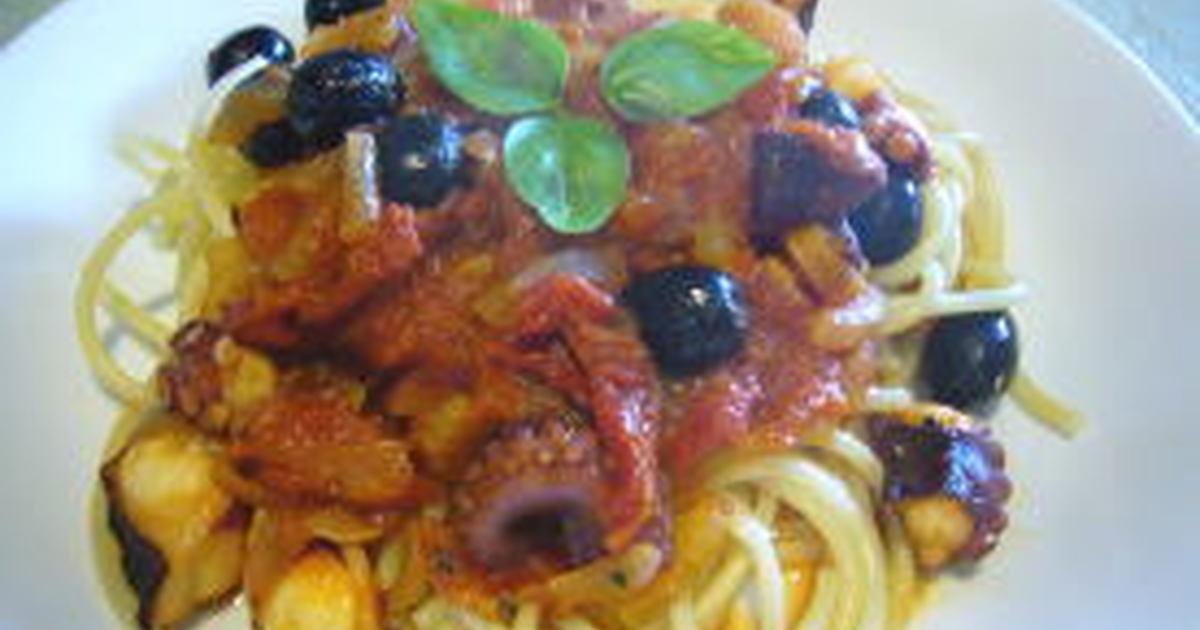 黒オリーブとタコのトマトパスタ☆ by まほじょ 【クックパッド】 簡単おいしいみんなのレシピが348万品