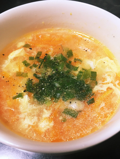 身体温まる生姜の効いた大人の人参スープの写真