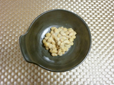 納豆に亜麻仁油の写真