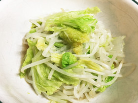 白菜ともやしのお浸し☆レンジで簡単