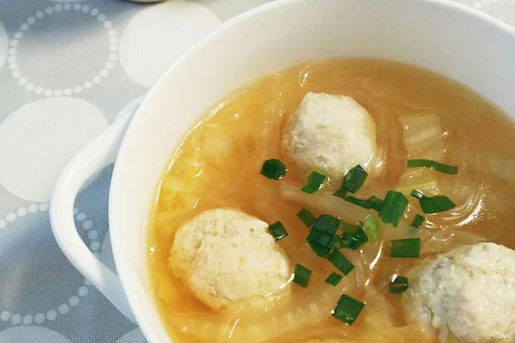 鶏だんごと白菜 春雨のコンソメスープ レシピ 作り方 By まるまるひつじ クックパッド 簡単おいしいみんなのレシピが372万品