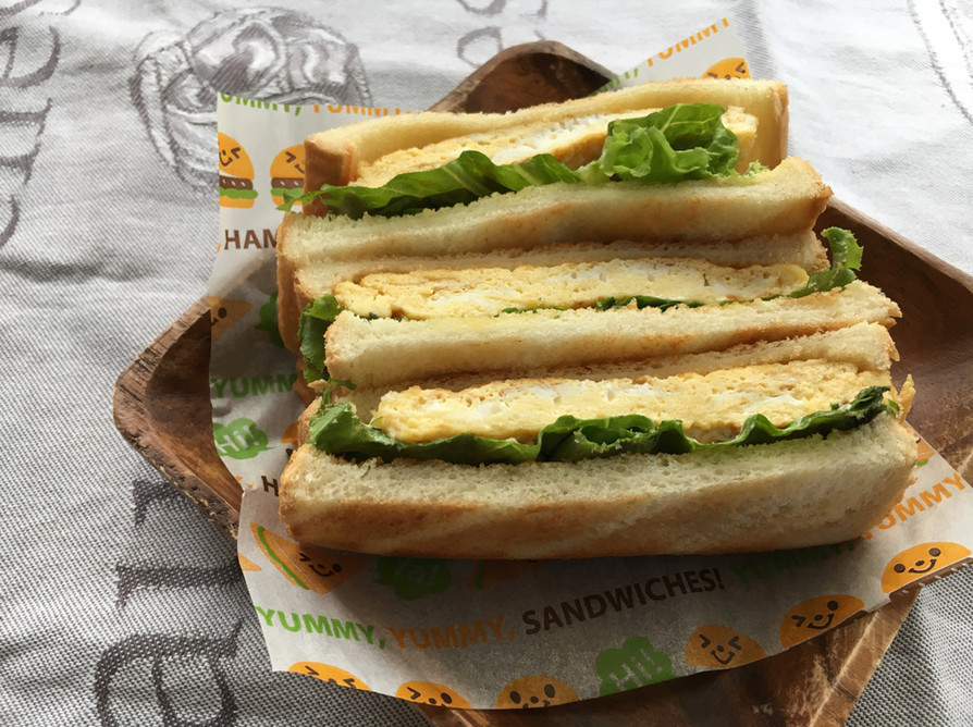 幸せ♩甘い厚焼き玉子のサンドイッチの画像