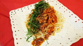 大葉香る~鶏肉の簡単♪旨辛キムチ炒め☆
