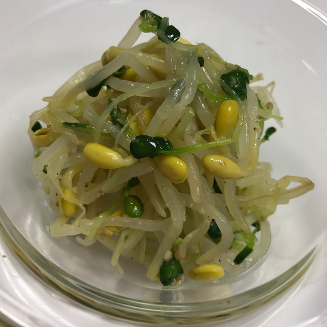 簡単過ぎ 豆モヤシとカイワレのナムル レシピ 作り方 By Y Lily クックパッド