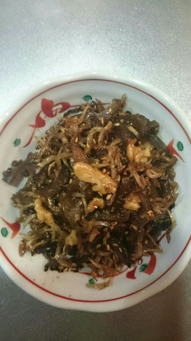 ゴーヤー、かちり、くるみ 佃煮