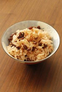 うるち米の土鍋炊きお赤飯