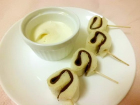 スライスチョコロール*アイスフォンデュ