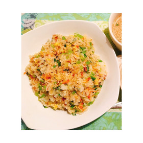 カルシウム♪干しエビと小松菜チャーハン✨