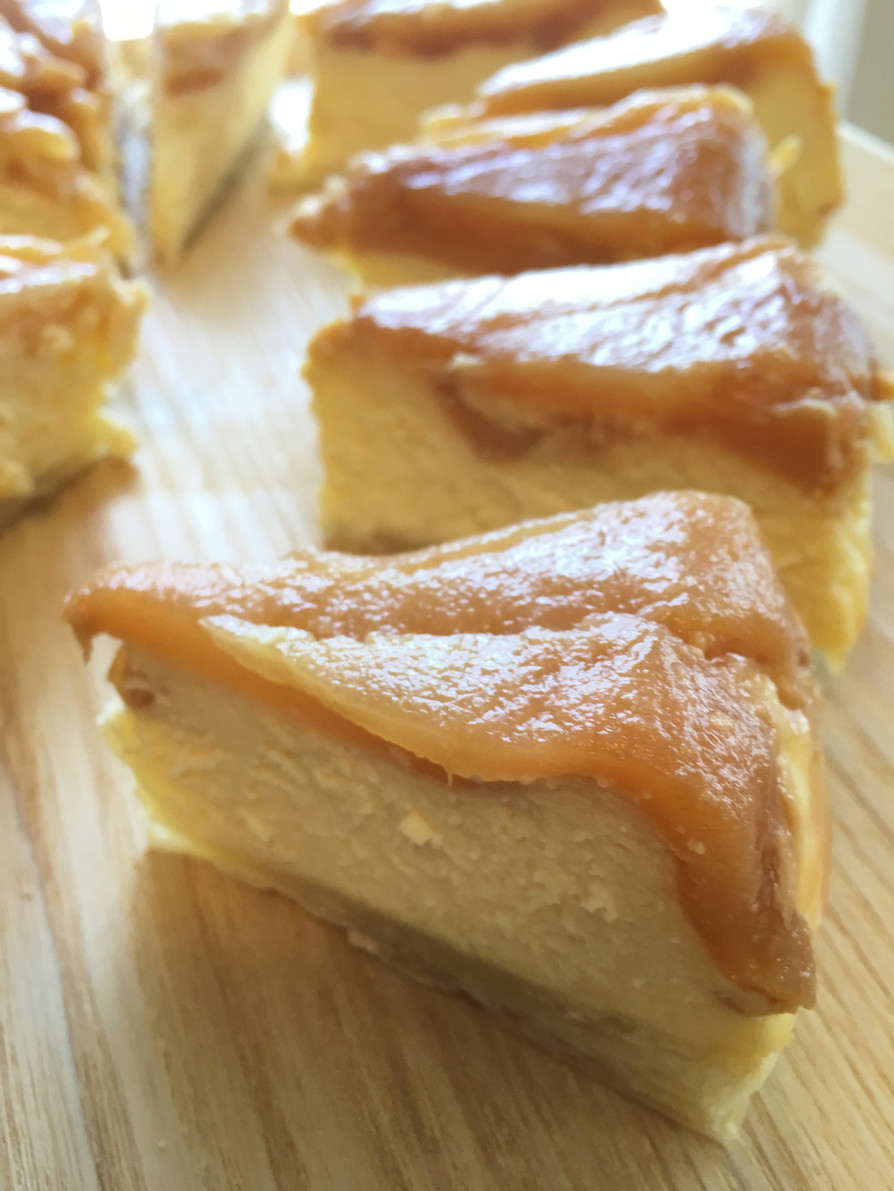 梨の簡単タルトタタン風チーズケーキの画像