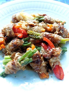 5種類の野菜の豚肉ロール