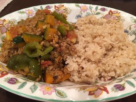 かぼちゃと挽肉のカレー