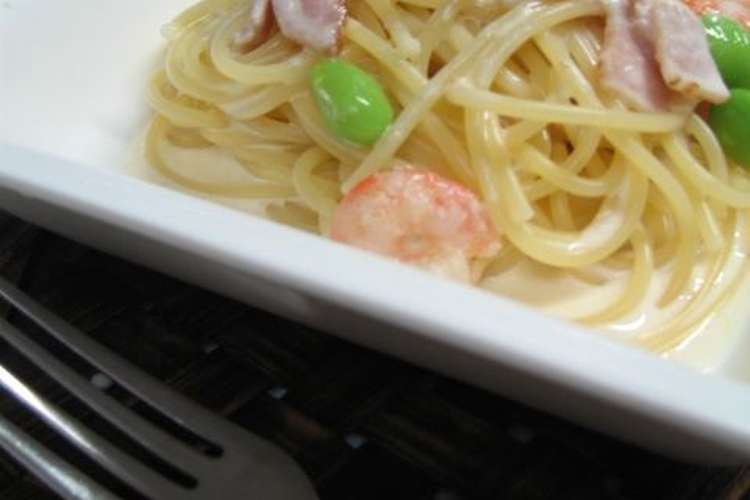 枝豆 えびのクリームパスタ レシピ 作り方 By かけまま クックパッド 簡単おいしいみんなのレシピが361万品