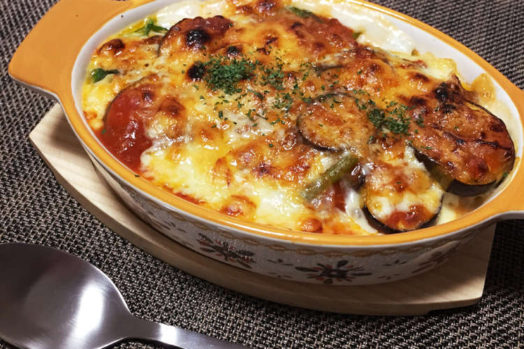 ナスとほうれん草のミートグラタン レシピ 作り方 By あいたぬぅ クックパッド