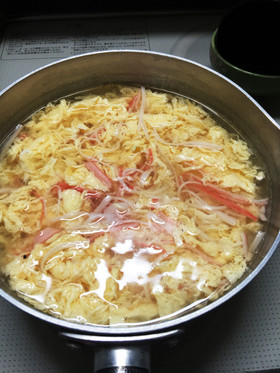 スタミナ源たれ塩味だけで玉子スープ