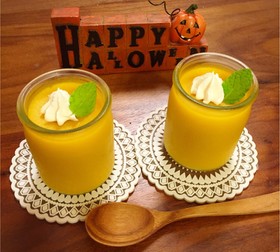 簡単すぎる♡濃厚かぼちゃプリン♡