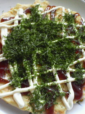 おからこんにゃく&人参のお好み焼き