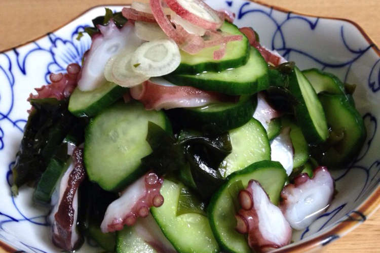 たこときゅうりとわかめの酢の物 レシピ 作り方 By 小豆ん子 クックパッド