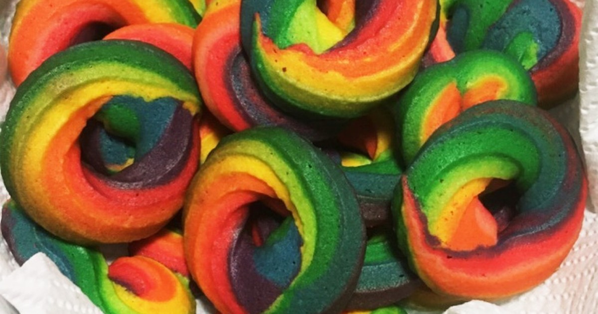 レインボークッキーのレシピ