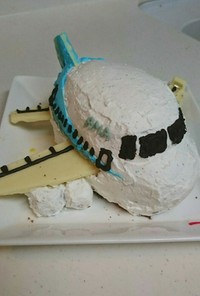 飛行機ケーキ♡簡単♡デコケーキ