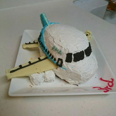 飛行機ケーキ♡簡単♡デコケーキの写真