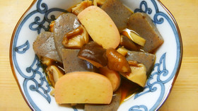 簡単!早い!蒲鉾とコンニャクと椎茸の煮物