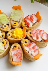♥可愛い！金魚いなり寿司♥