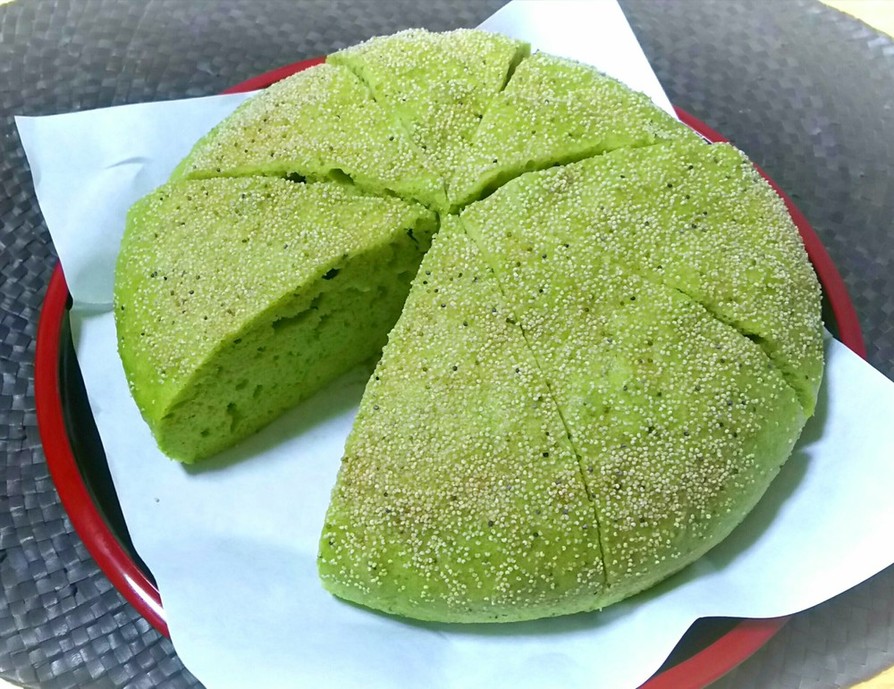 ケールの蒸しケーキの画像