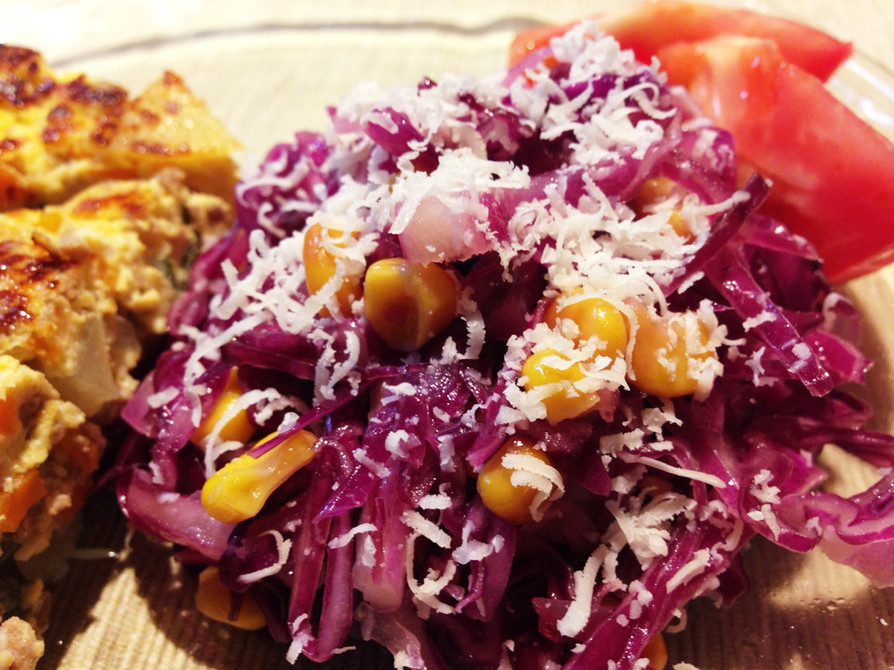 紫キャベツの簡単サラダの画像
