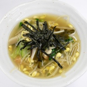 厚揚げと大豆モヤシのスープ の画像