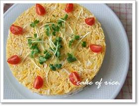 *;*簡単!ツナそぼろのご飯ケーキ*;*