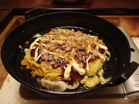 しゃぶしゃぶ鍋リメイク!でお好み焼き