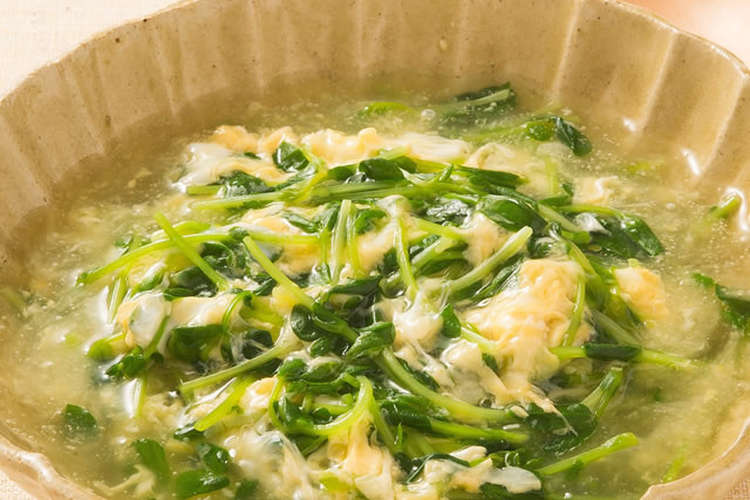 豆苗のかきたまスープ レシピ 作り方 By 味の素kk クックパッド 簡単おいしいみんなのレシピが352万品