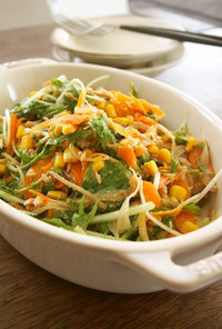 水菜とごぼうのデリ風サラダ