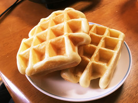 豆腐とHMのふわふわワッフル(簡単)
