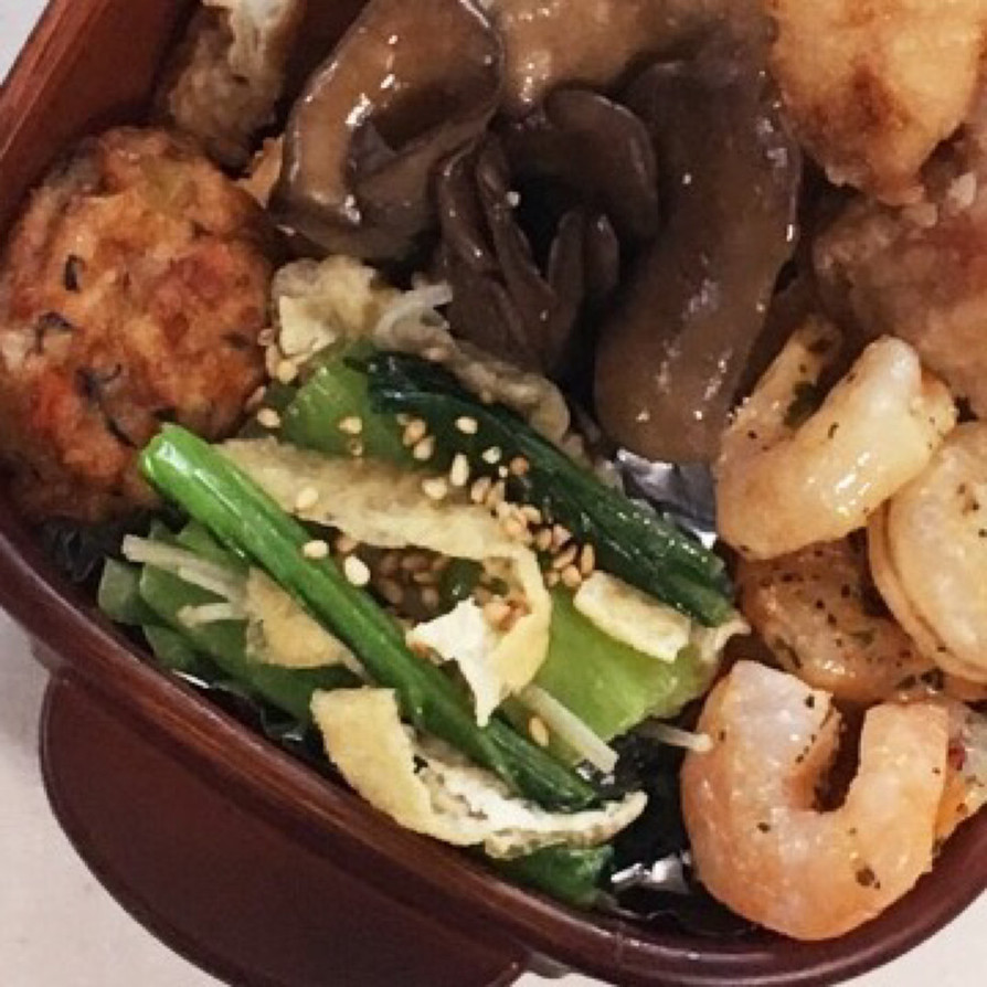 【お弁当】小松菜と油揚げのサッと炒めの画像