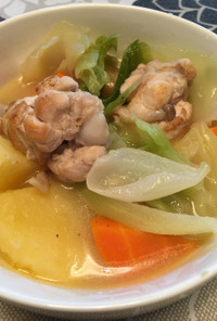 鶏肉と野菜の簡単シャンタンスープ