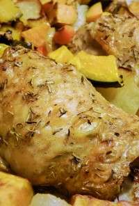 秋野菜と鶏のオーブン焼き