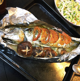 パーティに☆丸ごとサバのホイル焼き